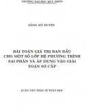 [Luận văn thạc sĩ] Bài toán giá trị ban đầu cho một số lớp hệ phương trình sai phân và áp dụng vào giải toán sơ cấp