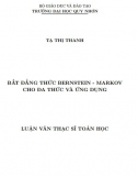 [Luận văn thạc sĩ] Bất đẳng thức Bernstein - Markov cho đa thức và ứng dụng