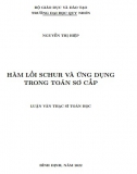 [Luận văn thạc sĩ] Hàm lồi Schur và ứng dụng trong toán sơ cấp