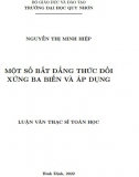 [Luận văn thạc sĩ] Một số bất đẳng thức đối xứng ba biến và áp dụng