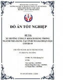 [Đồ án tốt nghiệp] Xu hướng tâm lý khách hàng trong ngành nhà hàng tại TP. HCM giai đoạn hậu Covid-19