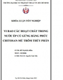 [Khóa luận tôt nghiệp] Vi bao các hoạt chất trong nước ép củ gừng bằng phức Chitosan-Mủ trôm thủy phân