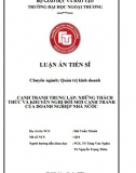 [Luận án tiến sĩ] Cạnh tranh trung lập - Những thách thức và khuyến nghị đổi mới cạnh tranh của DN nhà nước