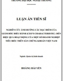 [Luận án tiến sĩ] Nghiên cứu ảnh hưởng các đặc điểm của CEO đến hiệu quả hoạt động của một số Doanh nghiệp tiêu biểu trên sàn chứng khoán VN