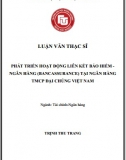 [Luận văn thạc sĩ] Phát triển hoạt động liên kết bảo hiểm ngân hàng (Bancassurance) tại Ngân hàng PVcombank