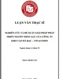[Luận văn thạc sĩ] Nghiên cứu và đề xuất giải pháp phát triển nguồn nhân lực của Công ty Kho vận Đá Bạc - Vinacomin