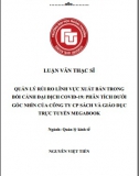 [Luận văn thạc sĩ] Quản lý rủi ro lĩnh vực xuất bản trong bối cảnh đại dịch Covid-19
