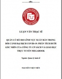 [Luận văn thạc sĩ] Quản lý rủi ro lĩnh vực xuất bản trong bối cảnh đại dịch Covid-19