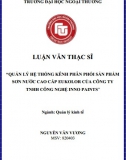 [Luận văn thạc sĩ] Quản lý hệ thống kênh phân phối sản phẩm sơn nước cao cấp Eukolor của Công ty TNHH công nghệ Inno Paints