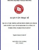 [Luận văn thạc sĩ] Quản lý hệ thống kênh phân phối sản phẩm sơn nước cao cấp Eukolor của Công ty TNHH công nghệ Inno Paints