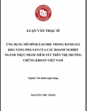 [Luận văn thạc sĩ] Ứng dụng mô hình Z-score trong đánh giá khả năng phá sản của các doanh nghiệp ngành thực phẩm niêm yết trên thị trường chứng khoán VN