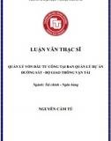 [Luận văn thạc sĩ] Quản lý vốn đầu tư công tại Ban Quản lý Dự án Đường sắt - Bộ Giao thông vận tải