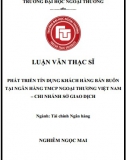 [Luận văn thạc sĩ] Phát triển tín dụng khách hàng bán buôn tại Ngân hàng Vietcombank - chi nhánh Sở giao dịch