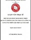 [Luận văn thạc sĩ] Một số giải pháp nhằm hoàn thiện quản lý chuỗi cung ứng than của công ty Cung ứng nhiên liệu Điện lực Dầu khí