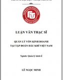 [Luận văn thạc sĩ] Quản lý Vốn kinh doanh tại Tập đoàn Dầu khí Việt Nam