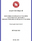 [Luận văn thạc sĩ]] Hoàn thiện cơ chế quản lý tài chính tại Lữ đoàn 242 - Quân khu 3 theo đề án đổi mới cơ chế quản lý tài chính