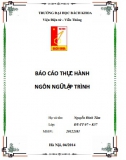 Báo cáo thực hành - ngôn ngữ lập trình