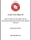 [Luận văn thạc sĩ] Quản lý công tác huy động vốn tại Ngân hàng Vietinbank