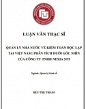 [Luận văn thạc sĩ] Quản lý nhà nước về  kiểm toán độc lập - Phân tích dưới góc nhìn của công ty TNHH Nexia STT