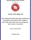 [Luận văn thạc sĩ] Quản trị rủi ro trong hoạt động kinh doanh ngoại hối tại Ngân hàng Agribank - Thực trạng và giải pháp