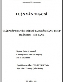 [Luận văn thạc sĩ] Giải pháp chuyển đổi số tại Ngân hàng MBbank