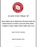 [Luận văn thạc sĩ] Hoạt động quản trị rủi ro tín dụng đối với KHCN tại Ngân hàng Agribank 