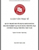 [Luận văn thạc sĩ] Quản trị rủi ro tín dụng KHDN tại ngân hàng Vietcombank