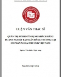 [Luận văn thạc sĩ] Quản trị rủi ro tín dụng KHDN tại ngân hàng Vietcombank