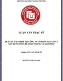 [Luận văn thạc sĩ] Quản lý tài chính tại Công ty cổ phần vận tải và xây dựng Uông Bí - Thực trạng và giải pháp