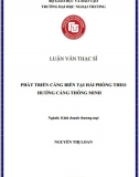 [Luận văn thạc sĩ] Phát triển cảng biển Hải Phòng theo hướng cảng thông minh