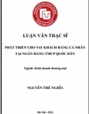 [Luận văn thạc sĩ] Phát triển cho vay KHCN tại Ngân hàng TMCP Quốc dân (NCB)