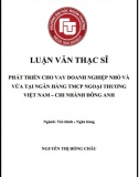 [Luận văn thạc sĩ] Phát triển cho vay Doanh nghiệp nhỏ và vừa tại Ngân hàng Vietcombank