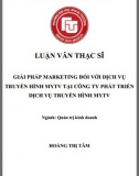 Luận văn thạc sĩ Giải pháp marketing đối với ứng dụng truyền hình MyTV