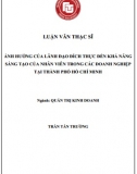 [Luận văn thạc sĩ] Ảnh hưởng của lãnh đạo đích thực đến khả năng sáng tạo của nhân viên tại doanh nghiệp ở Thành phố Hồ Chí Minh