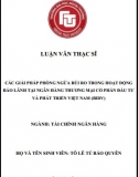 [Luận văn thạc sĩ] Các giải pháp phòng ngừa rủi ro trong hoạt động bảo lãnh tại Ngân hàng BIDV