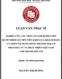 [Luận văn thạc sĩ] các nhân tố ảnh hưởng đến quyết định gửi tiền tiết kiệm của KHCN tại Ngân hàng BIDV