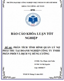 [Khóa luận tốt nghiệp] Phân tích tình hình quản lý nợ phải thu tại doanh nghiệp Công ty TNHH Hùng Cường