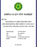 [Khóa luận tốt nghiệp] Ảnh hưởng của biện pháp bón phân đến sinh trưởng, phát triển và năng suất cây đậu đũa