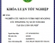 [Khóa luận tốt nghiệp] Nghiên cứu nhân In vitro một số giống cúc pingpong vụ xuân