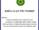 [Khóa luận tốt nghiệp] Năng suất sinh sản của lợn nái lai F1 (Landrace x Yorkshire) phối với đực Duroc nuôi tại công ty TNHH lợn giống Dabaco