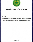 [Khóa luận tốt nghiệp] Phân lập và nghiên cứu đặc điểm một số chủng nấm cộng sinh trên rễ cây chè