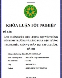 [Khóa luận tốt nghiệp] Ảnh hưởng của liều lượng bột vỏ trứng đến sinh trưởng và năng suất đậu tương trong điều kiện vụ xuân