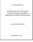 [Luận văn chuyên khoa II] Đặc điểm lâm sàng, cận lâm sàng và thực trạng kháng rifampicin ở bệnh nhân lao phổi tại tỉnh Bắc Ninh