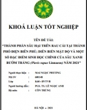 [Khóa luận tốt nghiệp] Thành phần sâu hại trên rau cải tại thành phố Điện Biên Phủ; diễn biến mật độ và một số đặc điểm sinh học chính của sâu xanh bướm trắng