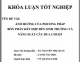[Khóa luận tốt nghiệp] Ảnh hưởng của phương pháp bón phân kết hợp đến sinh trưởng và năng suất cây dưa chuột