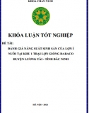 [Khóa luận tốt nghiệp] Đánh giá năng suất sinh sản của lợn ỉ nuôi tại khu1 trại lợn giống Dabaco huyện Lương Tài tỉnh Bắc Ninh