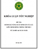 [Khóa luận tốt nghiệp] Đánh giá năng suất sinh sản của gà liên minh dòng trống thế hệ 2 từ 22 đến 46 tuần tuổi