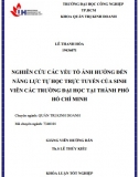 [Khóa luận tót nghiệp] Nghiên cứu các yếu tố ảnh hưởng đến năng lực tự học trực tuyến của sinh viên các trường đại học tại TP HCM