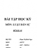 [Bài tập học kì] Phân tích năng lực chủ thể của cá nhân, xác định các trường hợp giao dịch vô hiệu do vi phạm điều kiện về năng lực chủ thể và cho ví dụ minh họa