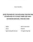 [Luận văn tốt nghiệp] Quản trị nhân sự tại ngân hàng BIDV chi nhánh Kinh Bắc, tỉnh Bắc Ninh